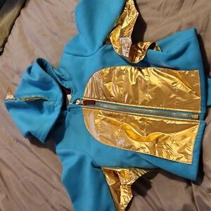Cat & Jack Toddler ROAR! Dinosaur Dragon Hoodie Jacket 18M – Blue & Gold